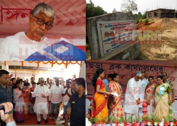 Multi-crore embezzlement under North Tripura Rural Development :CM inaugurates half-constructed Kalachara RD block after deadline crossed, blames Modi Govt. for being non-cooperative with States, praised CPI-M for bringing â€˜Rapid Developments'(?)
